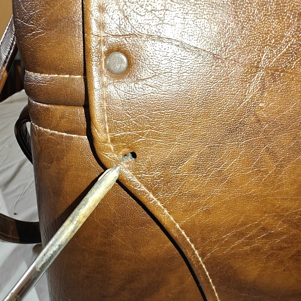 Vintage Brown Faux Leather Case with Buckle Strap Camera  Storage Case - Picture 14 of 15